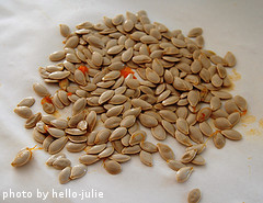 saved pumpkin seeds